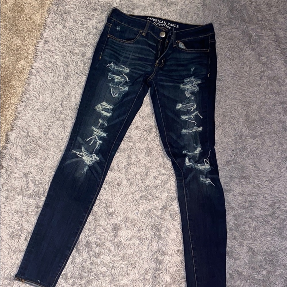 american eagle ripped jeggings